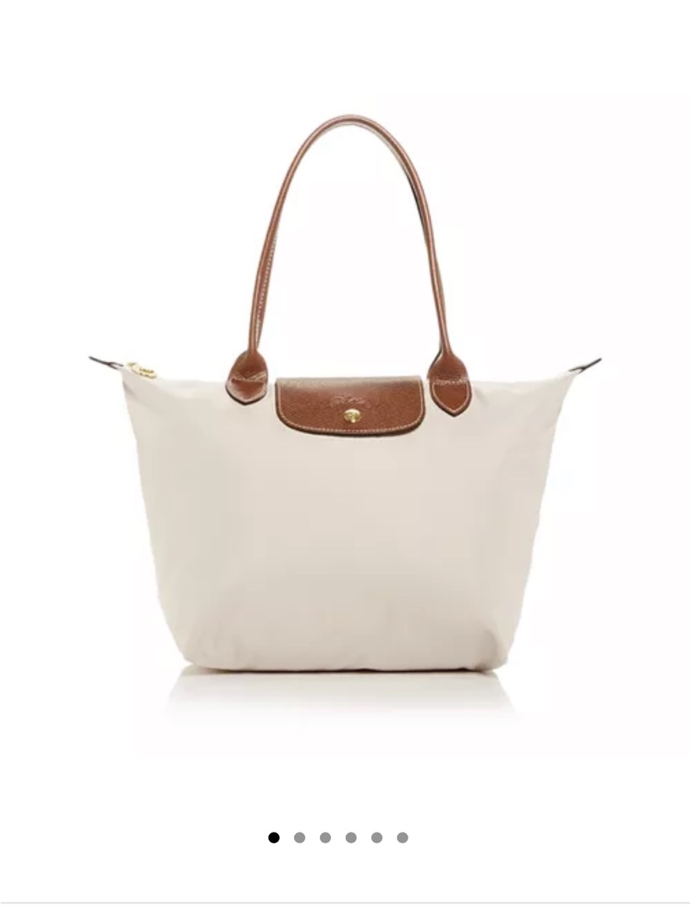 Classic Beige Tote Bag with Brown Trim